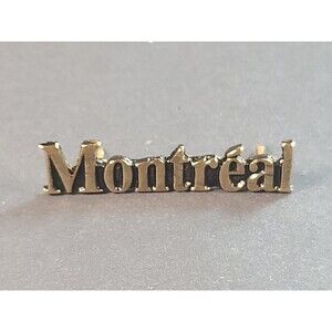 Vintage Montreal Canada Metal Pinback Pin